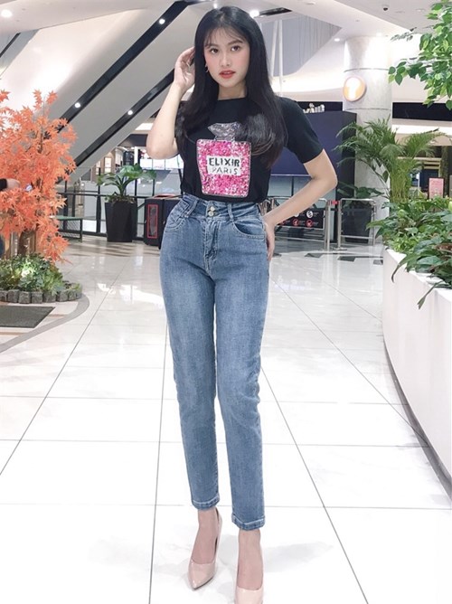 Quần Skinny màu xanh gotham B7488