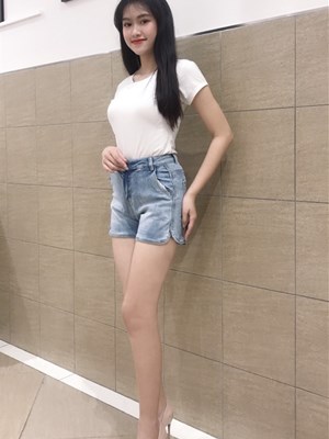 Quần Short Jean Ôm Lưng Cao Alice Blue S1166