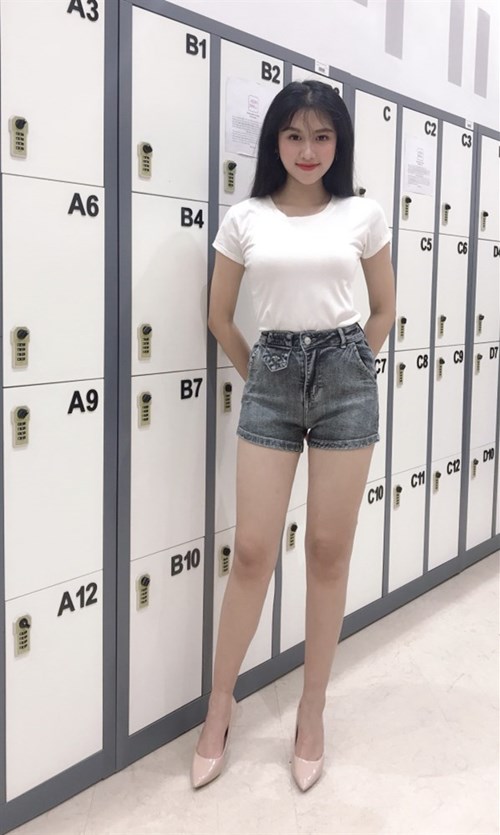 Quần Short lưng cao màu xám S1273 