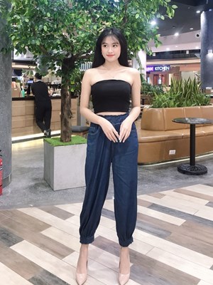 Quần jogger màu đen X8020