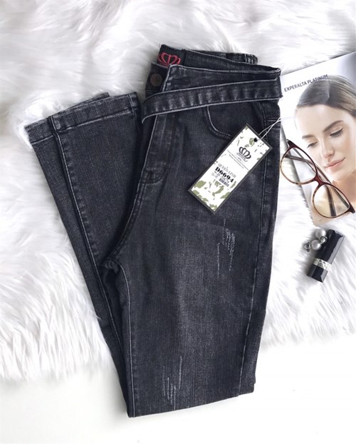 Quần ống côn xước dây đai chéo D6694