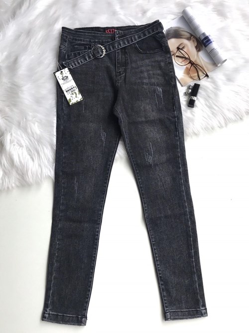 Quần ống côn xước dây đai chéo D6694