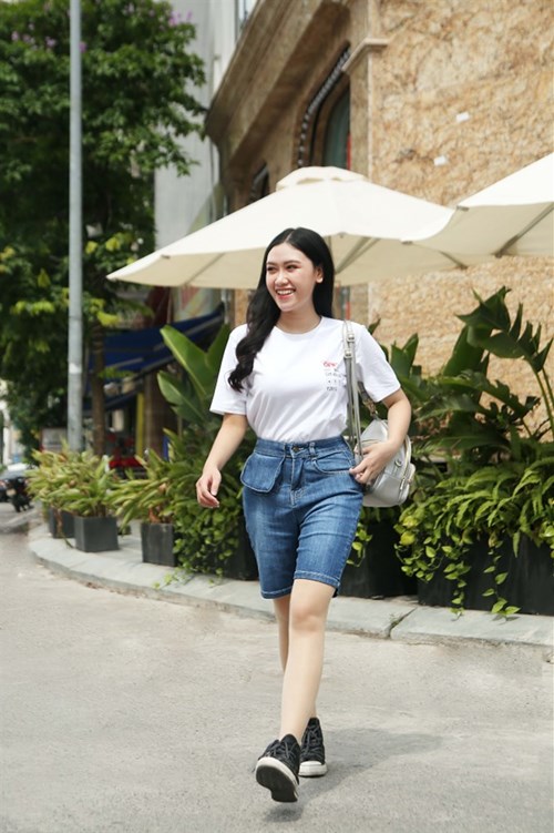 Short jean túi hộp