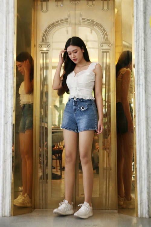 Short jean túi kiểu