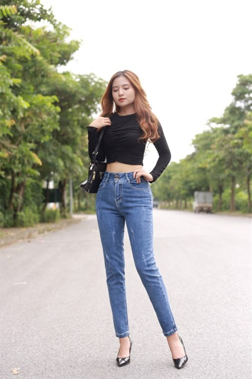 jean boy 2 khuy xước - B7491