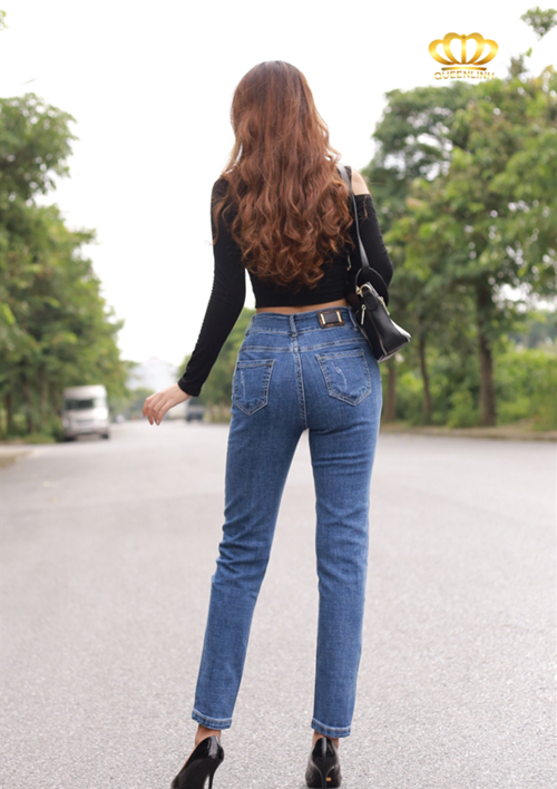 jean boy 2 khuy xước - B7491