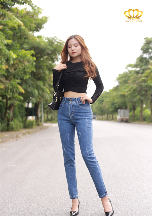 jean boy 2 khuy xước - B7491