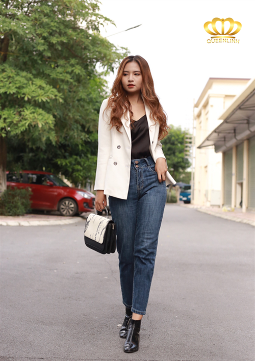 jean boy 2 khuy xanh đậm