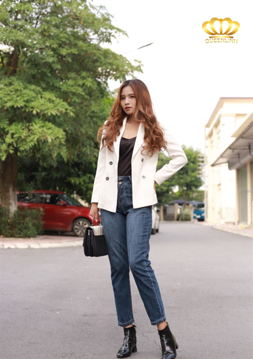 jean boy 2 khuy xanh đậm